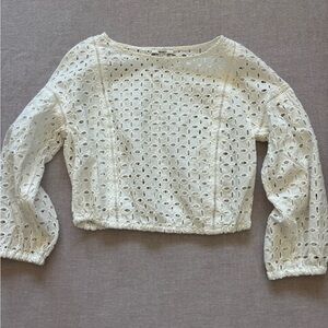 Forever 21 white eyelet top.